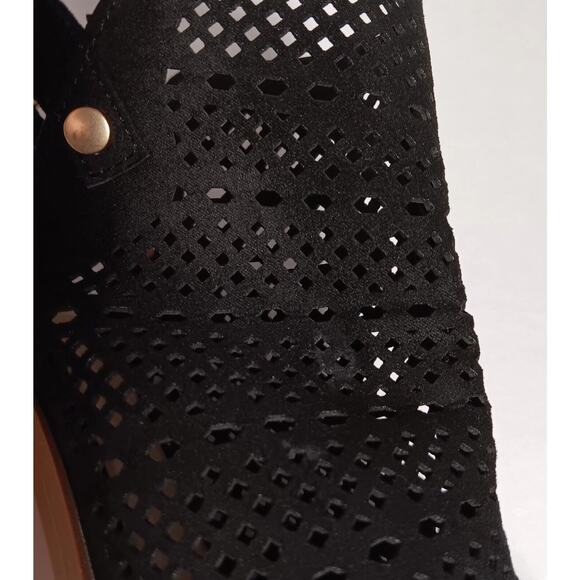 DV Dolce Vita Shoes Block Heel Pump Size 10 Open Peep Toe Cutout - Picture 3 of 16